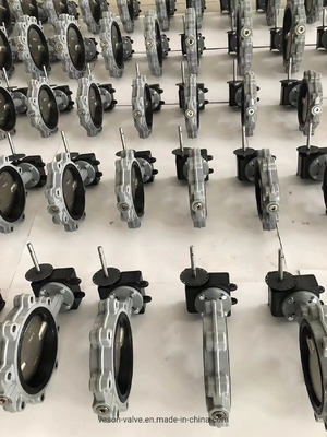 صمام فراشة هوائي من نوع رقاقة 1-12 بوصة ضغط منخفض