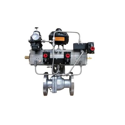 Pneumatic Flanged Ball Valve 2'' 3'' DN50 DN80 with ANSI-150lb 316 Stainless Steel Construction