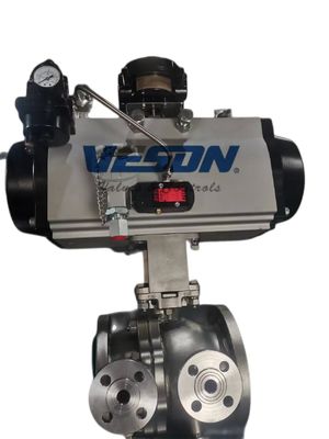 Pneumatic Jacketed Ball Valve with Pressure Rating 150#-600# Size 1/2"-24" DN15-DN600 for Steam Sulphur Applications
