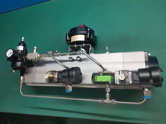 صمام كرة هوائي كامل المنفذ من الفولاذ المقاوم للصدأ 316 مع نهاية ذات حواف بمعيار ISO5211