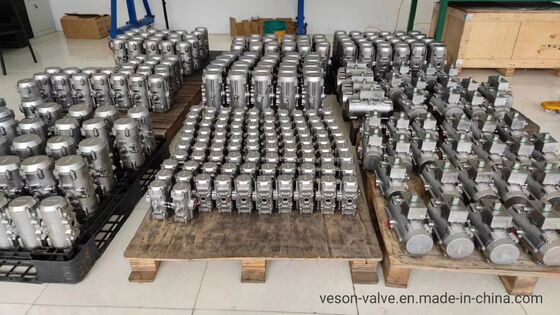 مشغل هوائي مقاوم للتآكل من الفولاذ المقاوم للصدأ مع تصميم ترس من الألومنيوم الصلب المؤكسد