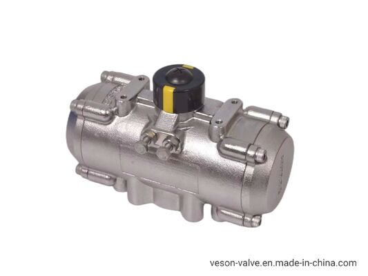 مشغل هوائي مقاوم للتآكل من الفولاذ المقاوم للصدأ مع تصميم ترس من الألومنيوم الصلب المؤكسد